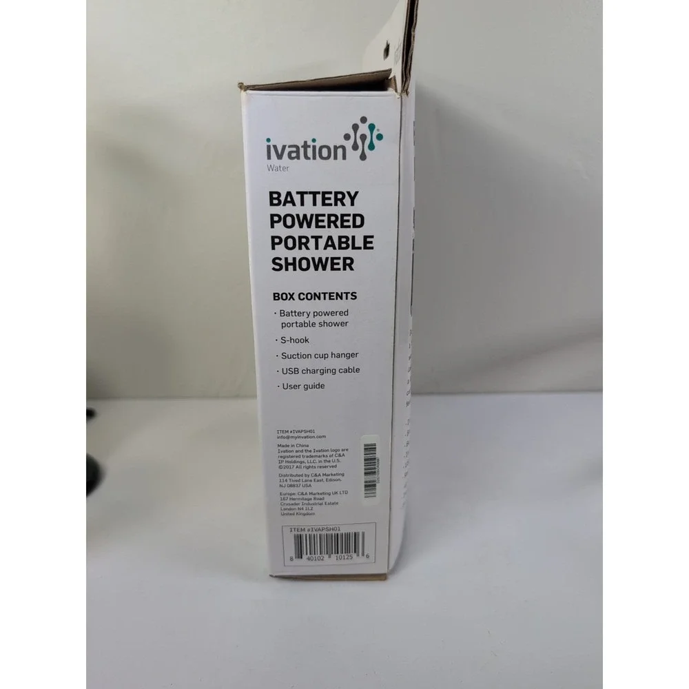 Ivation Portable‎ Shower Battery New Open Box